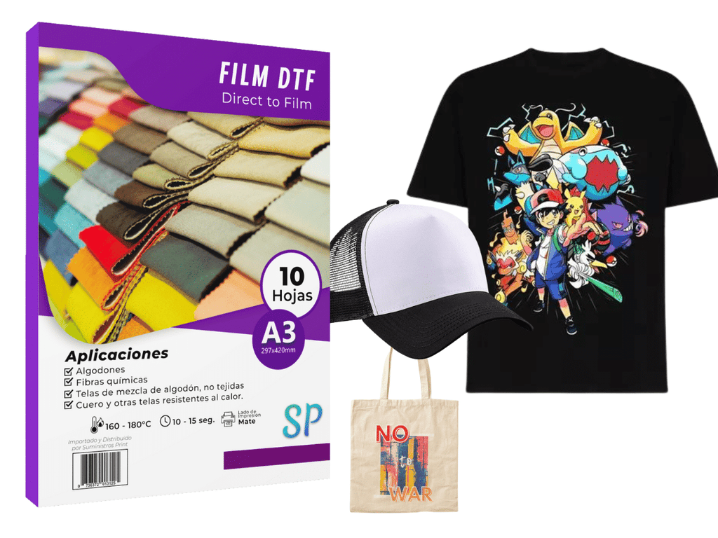 Papel Film DTF A3 x 10 Hojas SP - Direct To Film Para Estampar