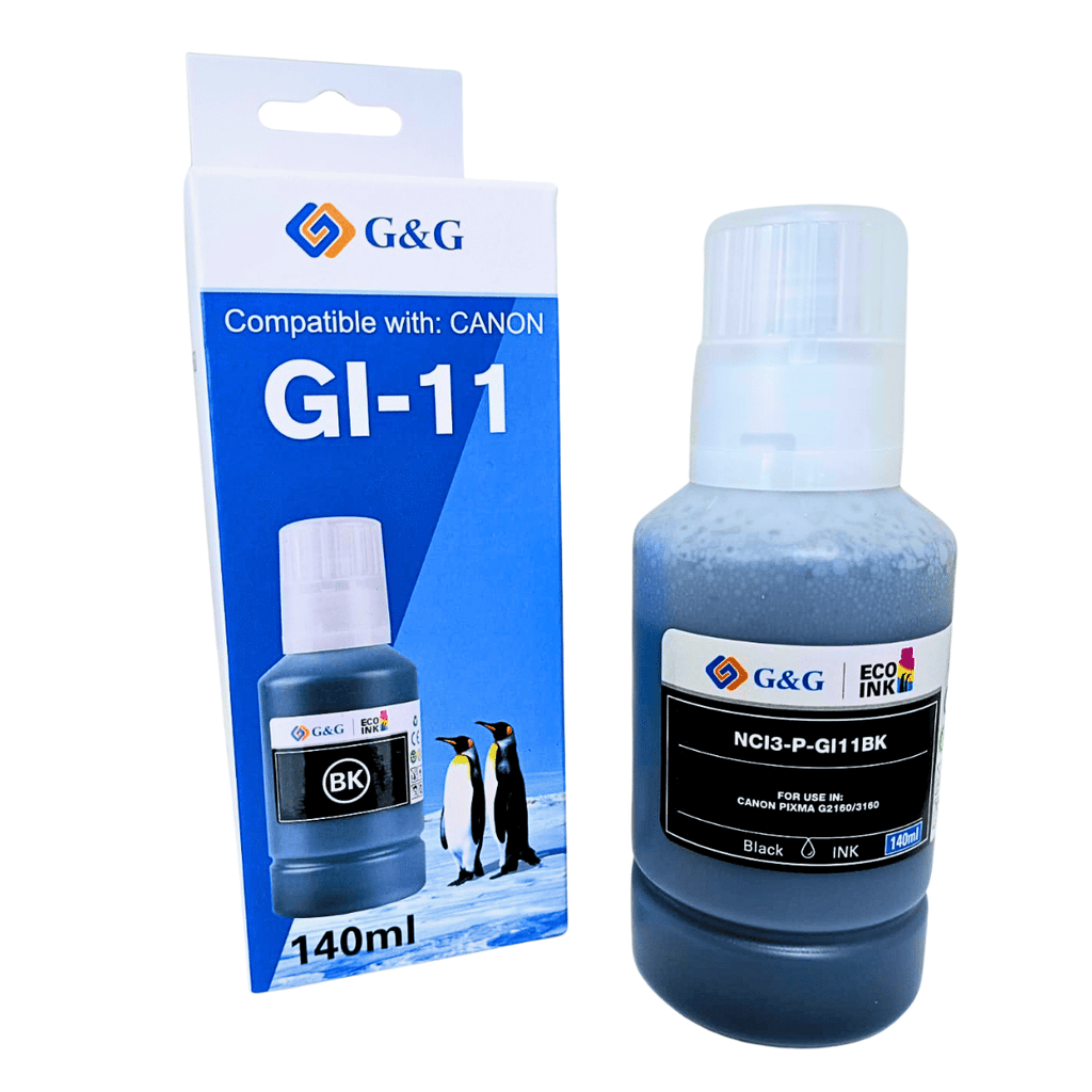 Tinta GI-11 Para Canon G2160 G3160 Color Negro 140 ml Alta Calida