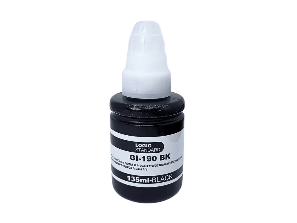 Tinta Refill Ink Para Canon GI-190 Color Negro de 135ml 790 890 990 Logic