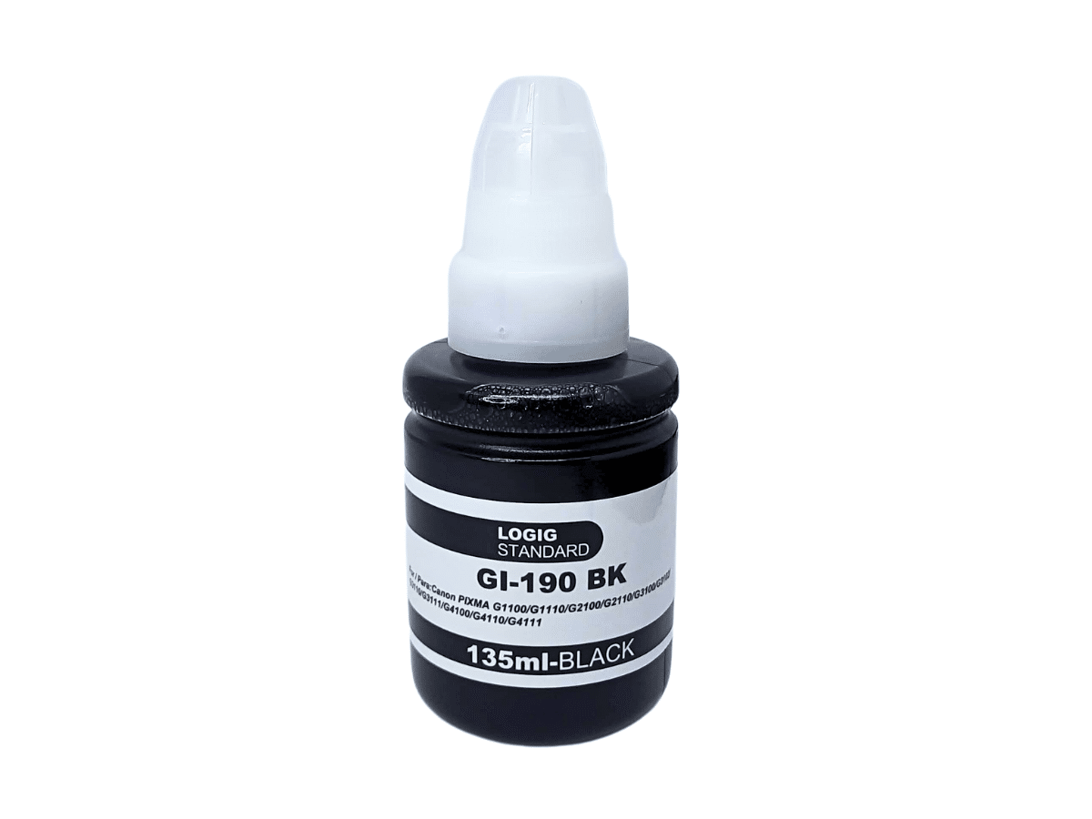Tinta Refill Ink Para Canon GI-190 Color Negro de 135ml 790 890 990 Logic