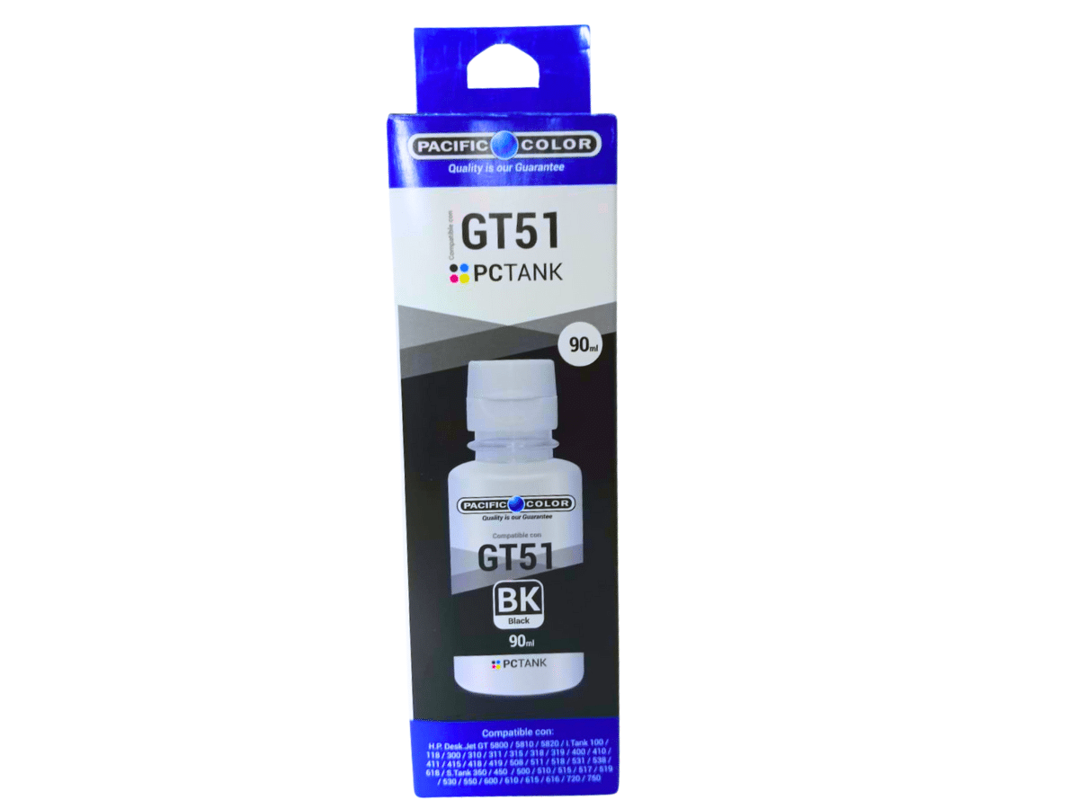 Tinta Alternativa Para HP GT51 Color Negro de 90 ml Alta Calidad