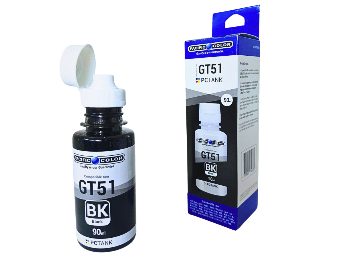 Tinta Alternativa Para HP GT51 Color Negro de 90 ml Alta Calidad