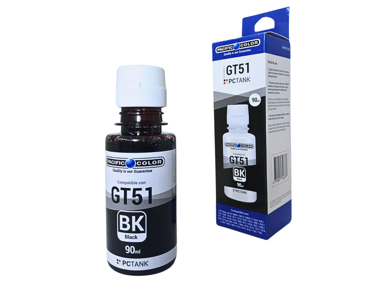 Tinta Alternativa Para HP GT51 Color Negro de 90 ml Alta Calidad