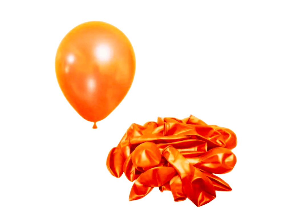 Globos Naranjo Látex Metálicos Decorativos R10 24 Und