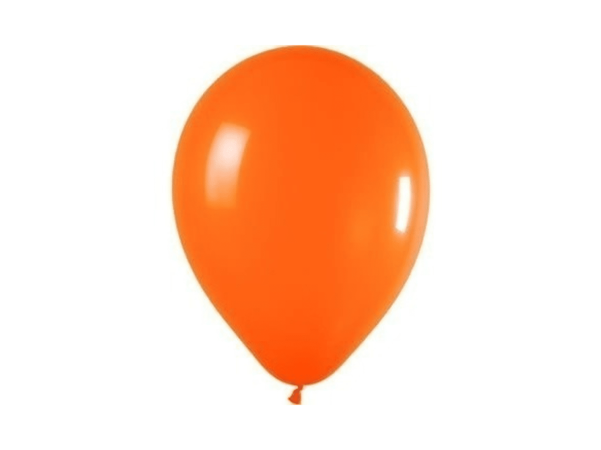 Globos Naranjo Látex Metálicos Decorativos R10 24 Und