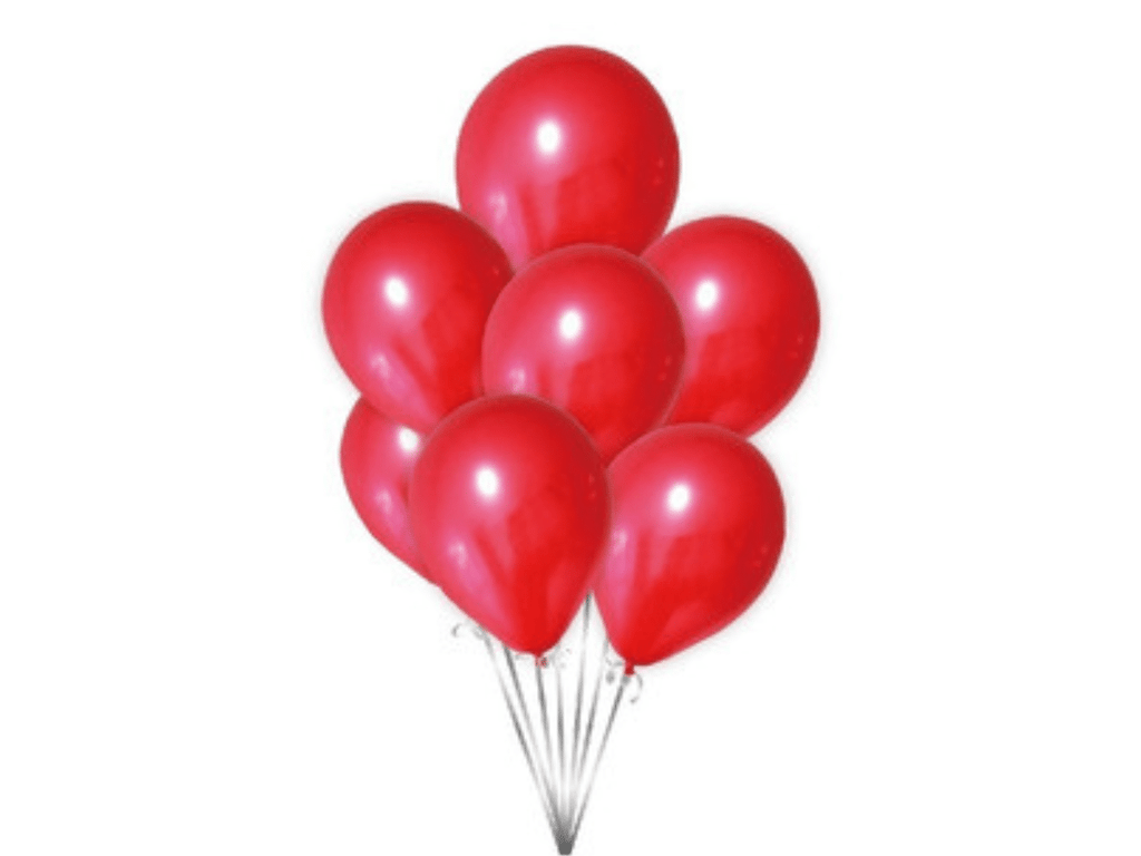 Globos Rojo Látex Metálicos Decorativos R10 24 Und