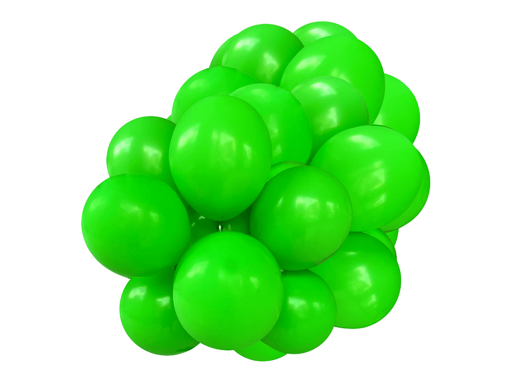 Globos Verde Manzana Látex Metálico Decorativo R10 24 Und