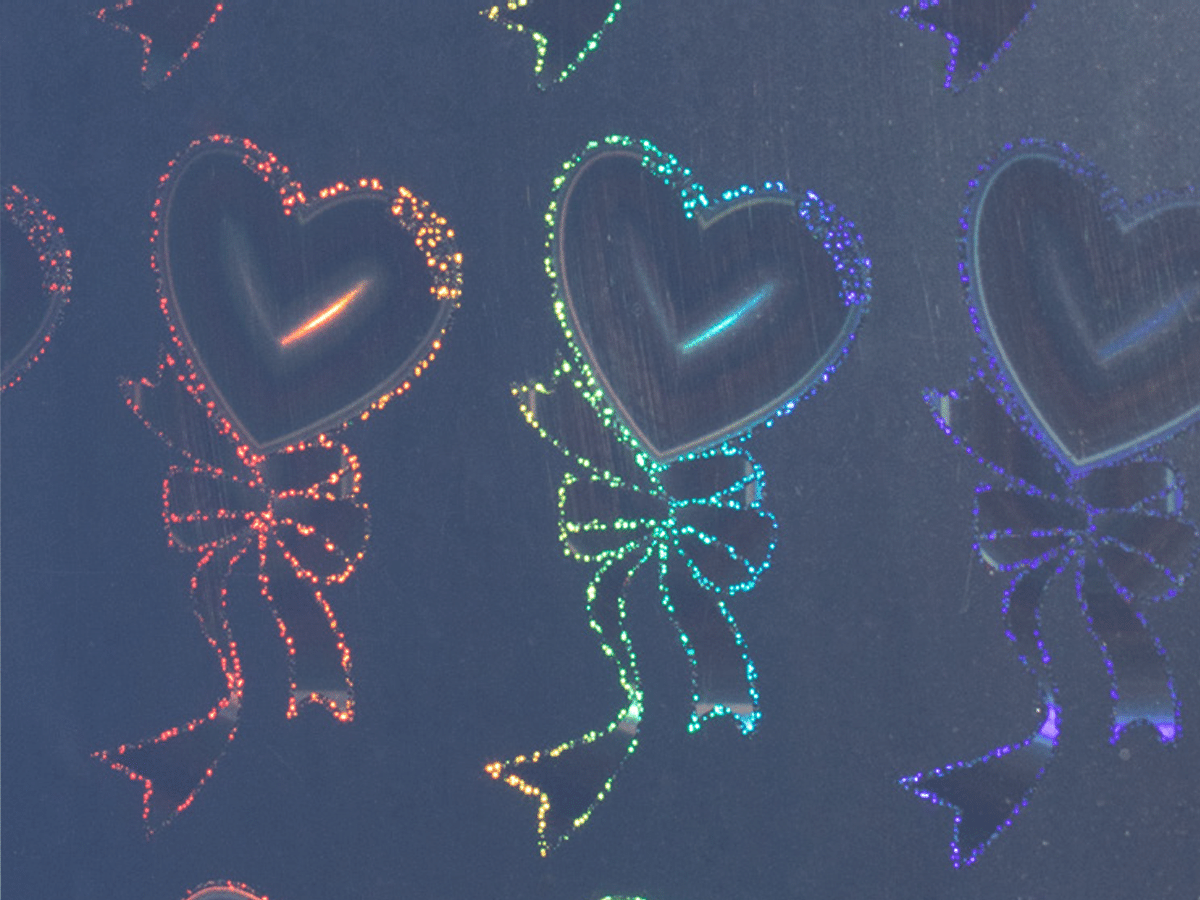 Papel Adhesivo Holográfico Imprimible Corazones A4 X 20 Hojas SP