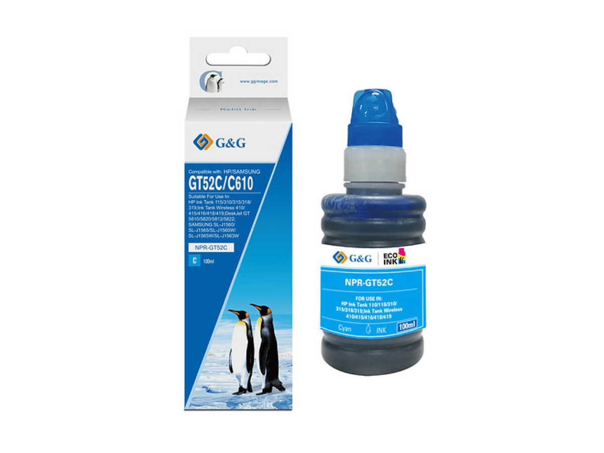 Tinta Alternativa Para HP GT51BK GT52 Color Tinta de 100 ml