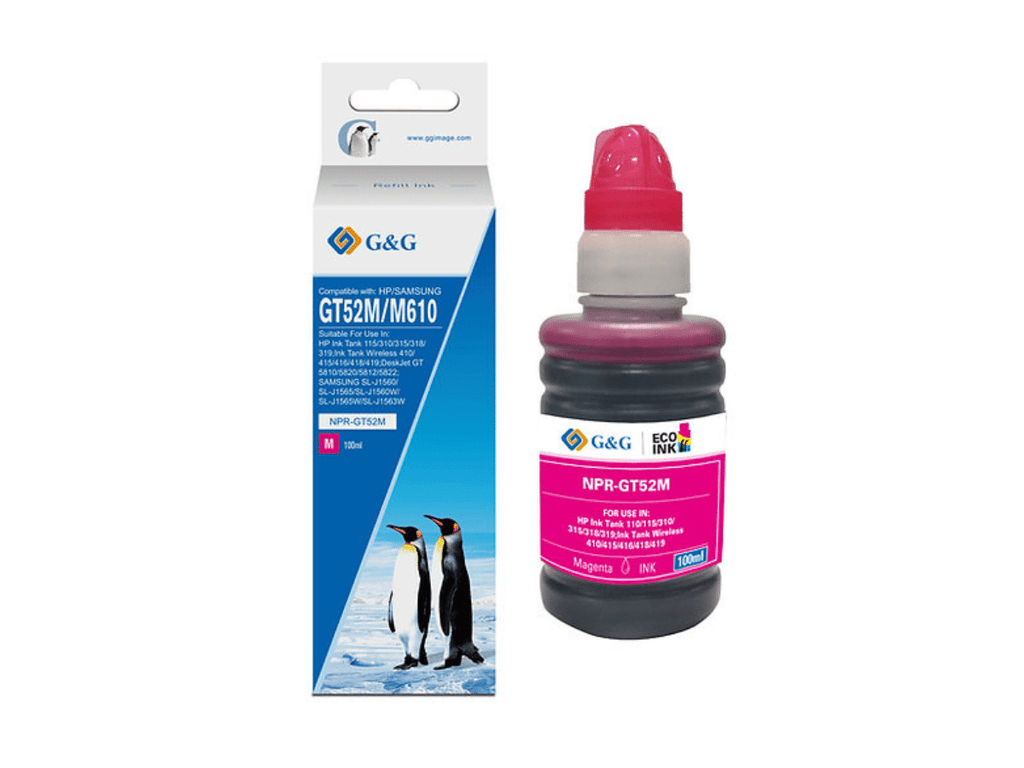 Pack 4 Tintas Alternativas Para HP GT 100 ml 4 Colores G&amp;G