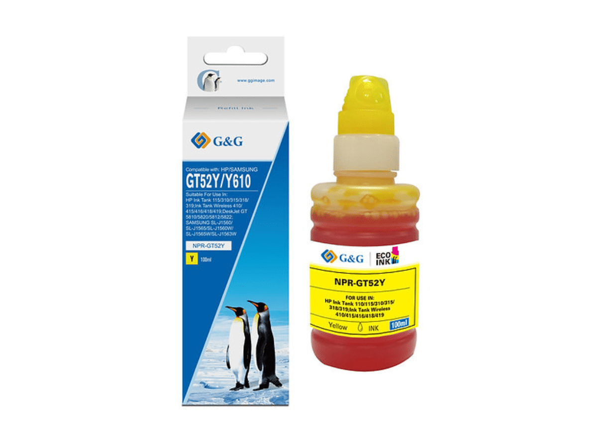 Pack 4 Tintas Alternativas Para HP GT 100 ml 4 Colores G&amp;G