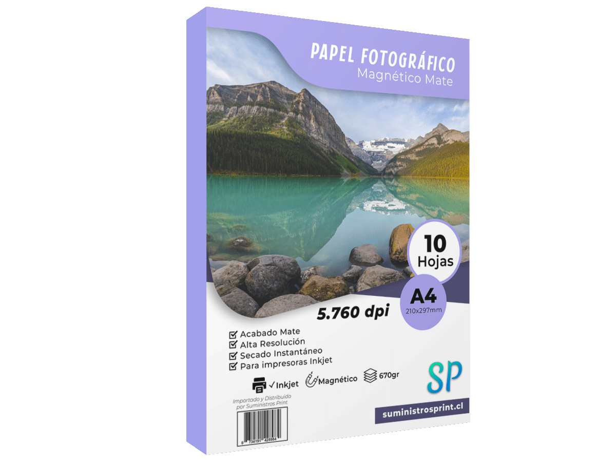 Papel Fotográfico Magnético Mate A4 X 10 Hojas