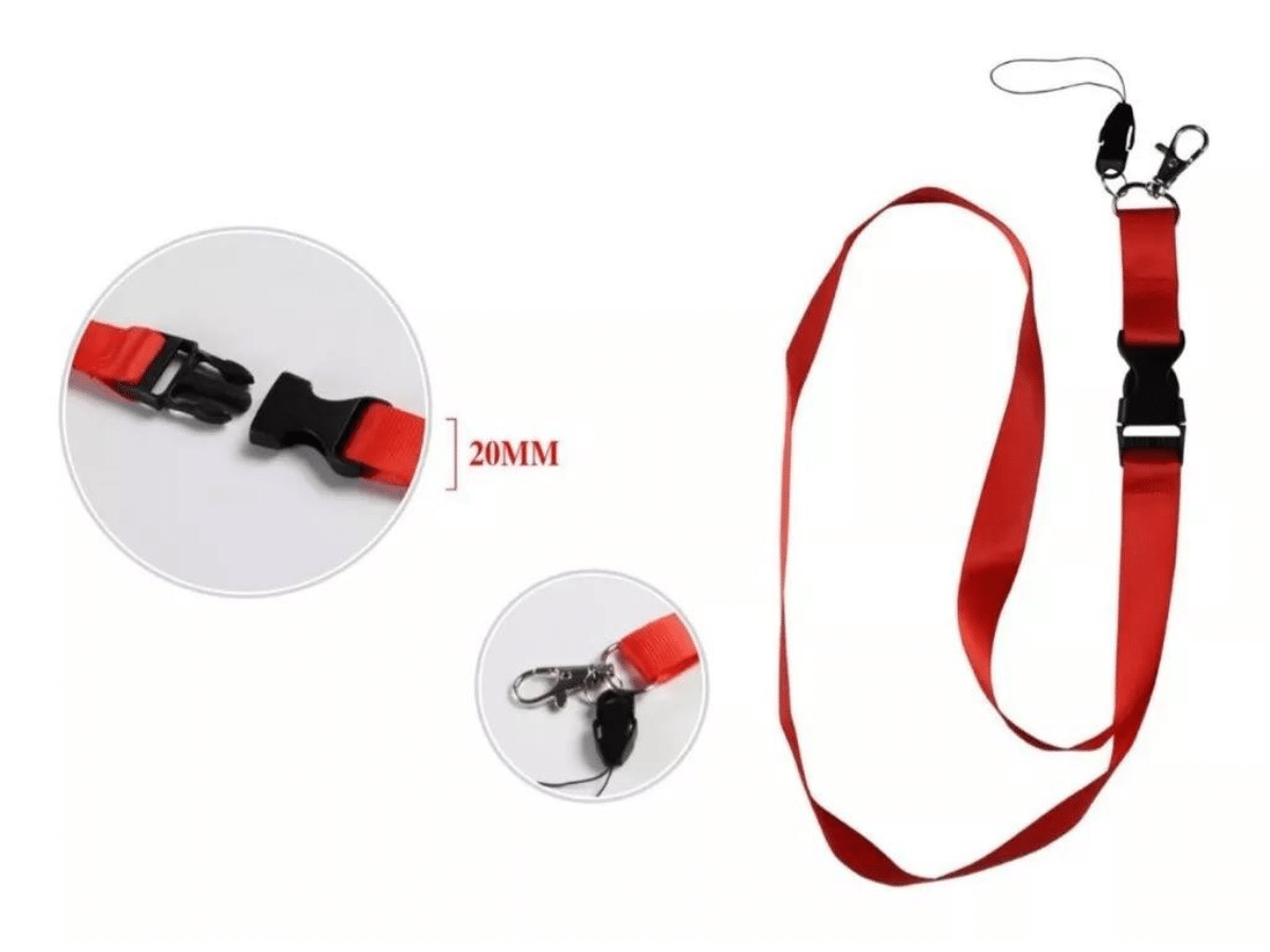 Pack 5 Lanyard Para Porta Credencial de 2 X 50 cm Cinta Credencial