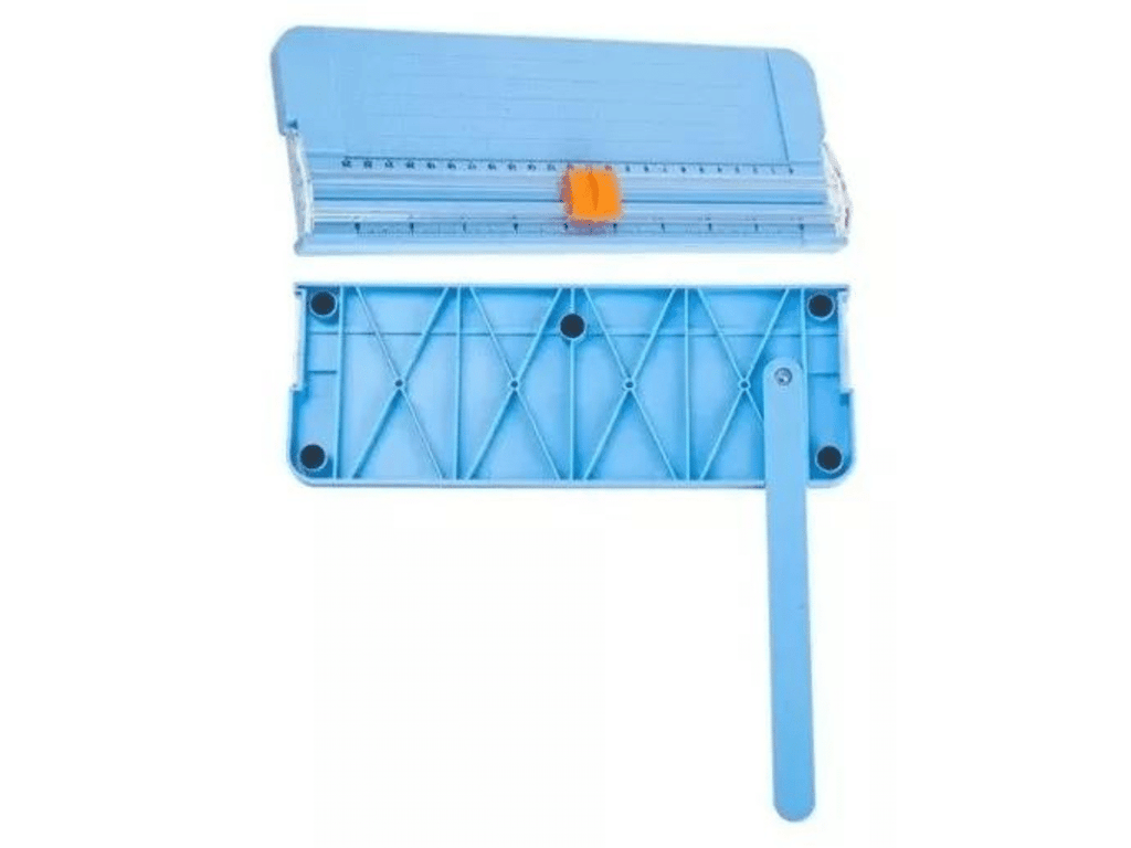 Guillotina De Papel Portátil 27cmx9cm Color Celeste