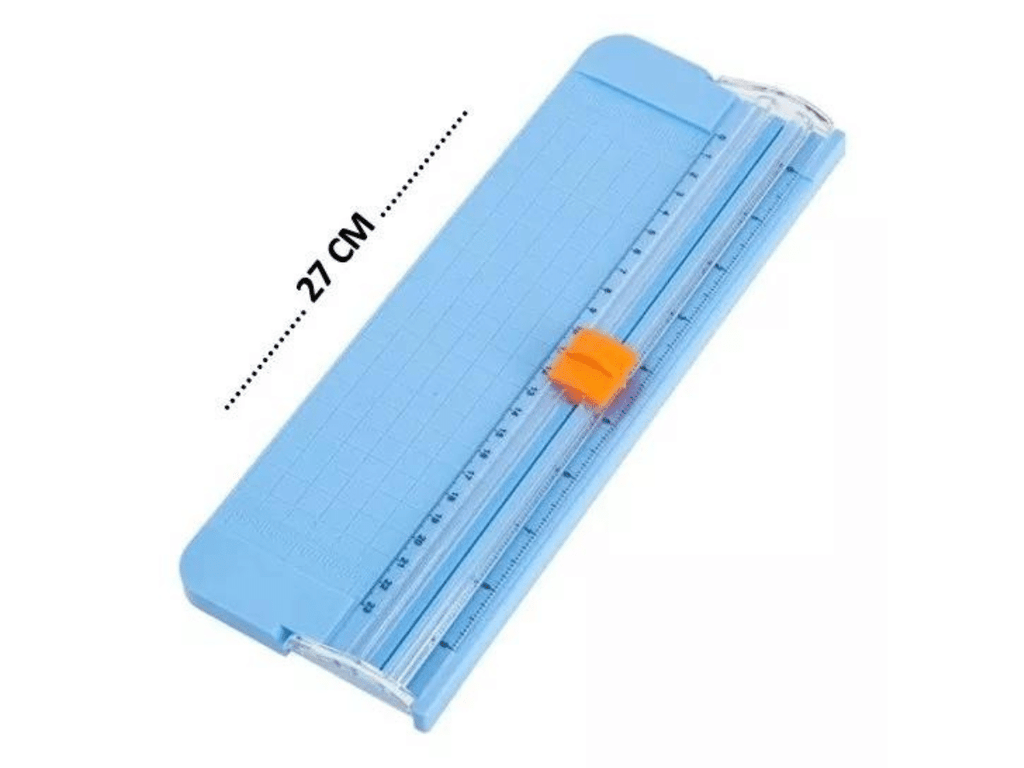 Guillotina De Papel Portátil 27cmx9cm Color Celeste