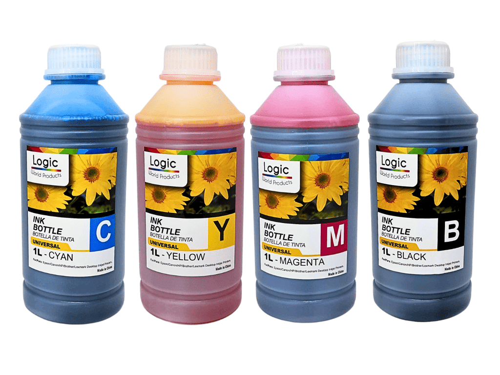 Pack 4 Tintas Para Impresora Dye Alternativa Premium (4 Colores x 1 litro)