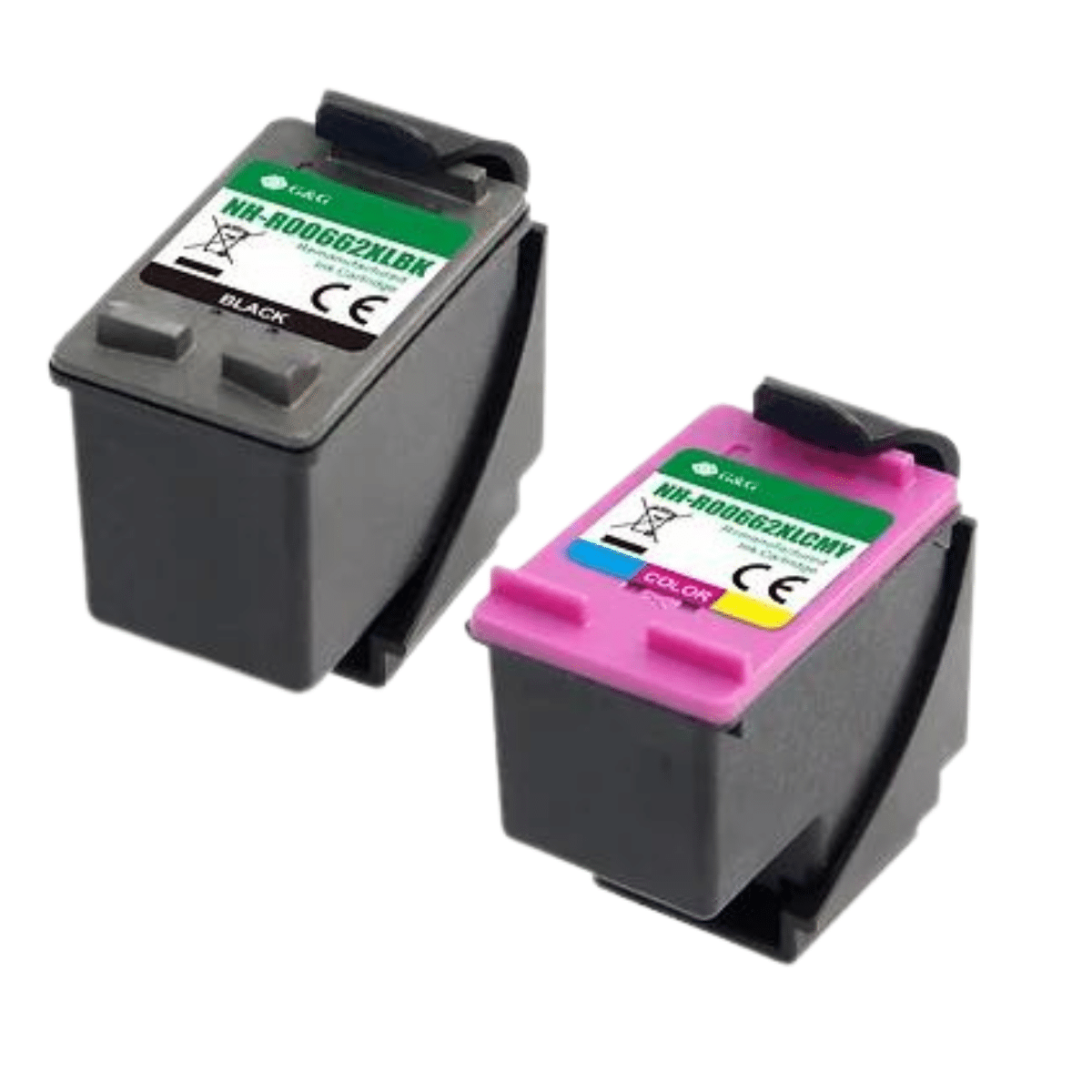 Pack de 2 Cartuchos Alternativos H-662 XL G&amp;G Negro y Color 18ml