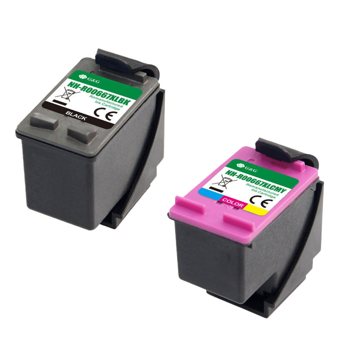 Pack 2 Cartuchos Alternativos H-667 XL Negro Y Colores 18 ml