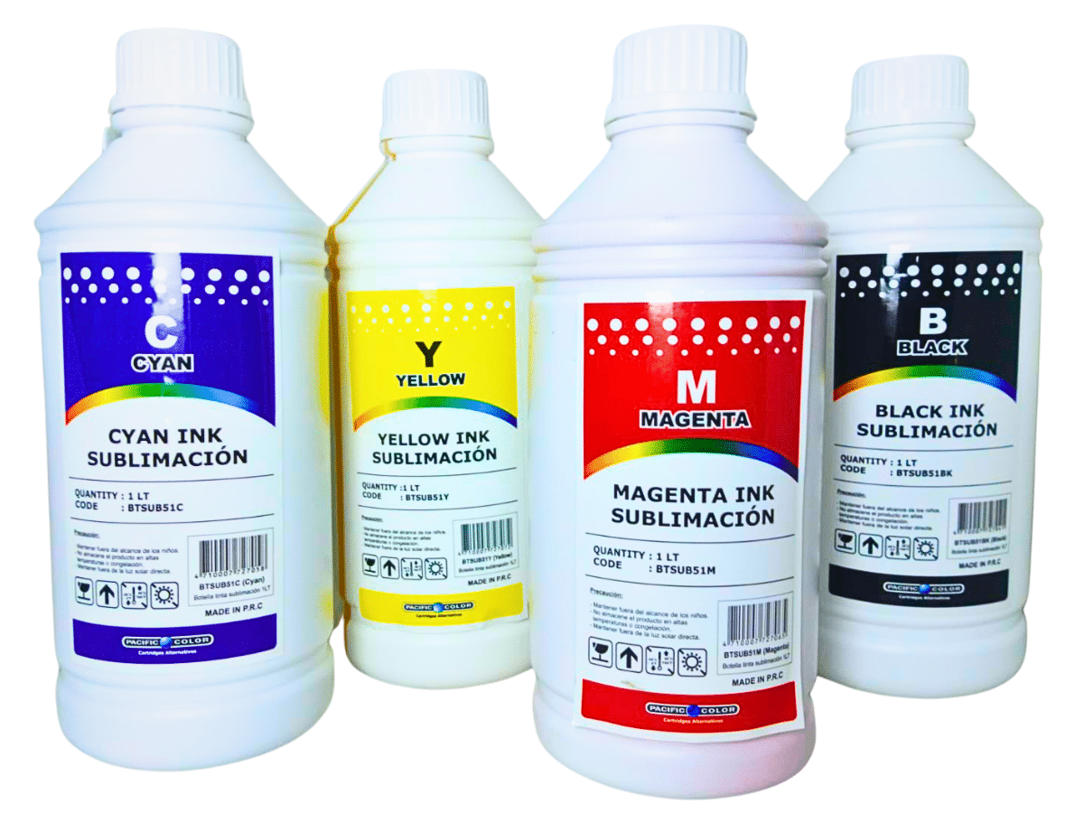 Tintas Para Sublimación Premium: Pack 4 Colores de 1 Litro