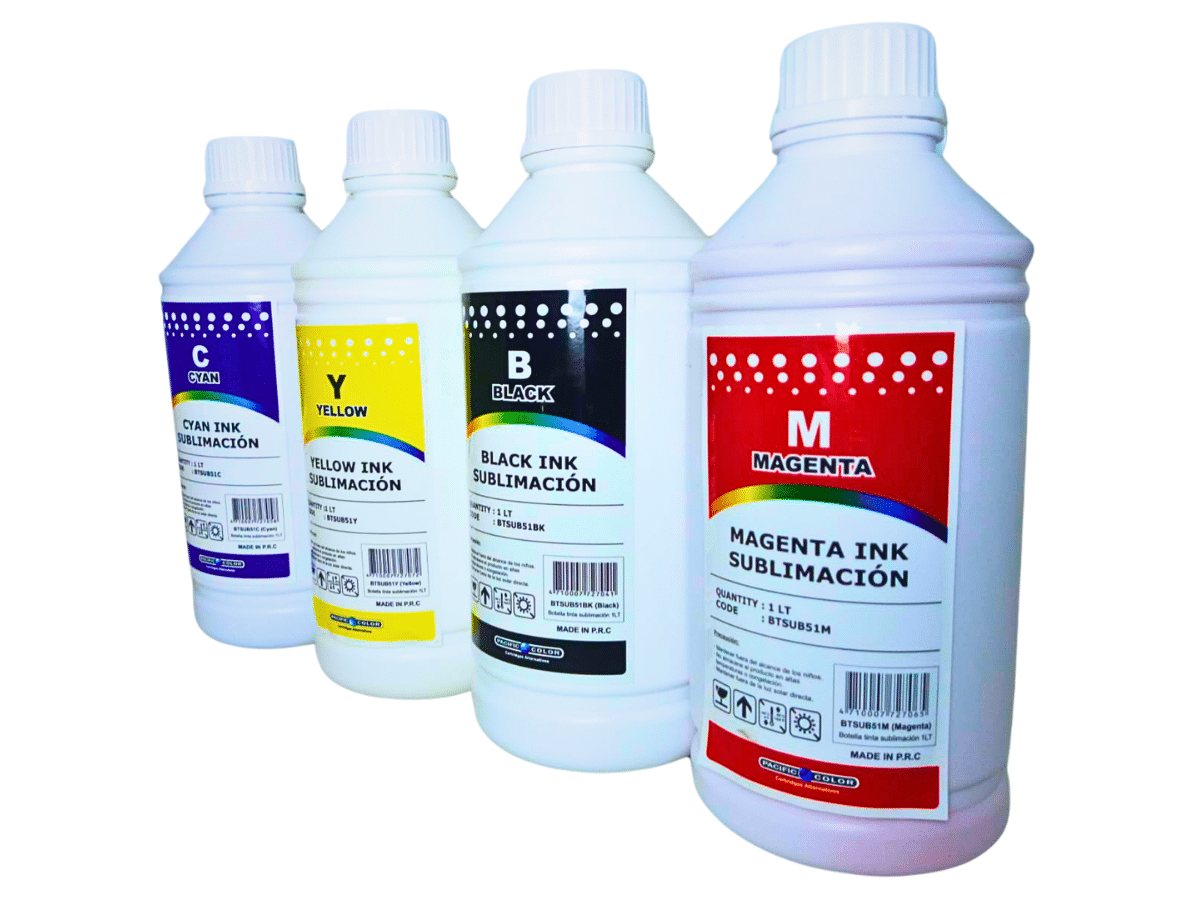 Tintas Para Sublimación Premium: Pack 4 Colores de 1 Litro