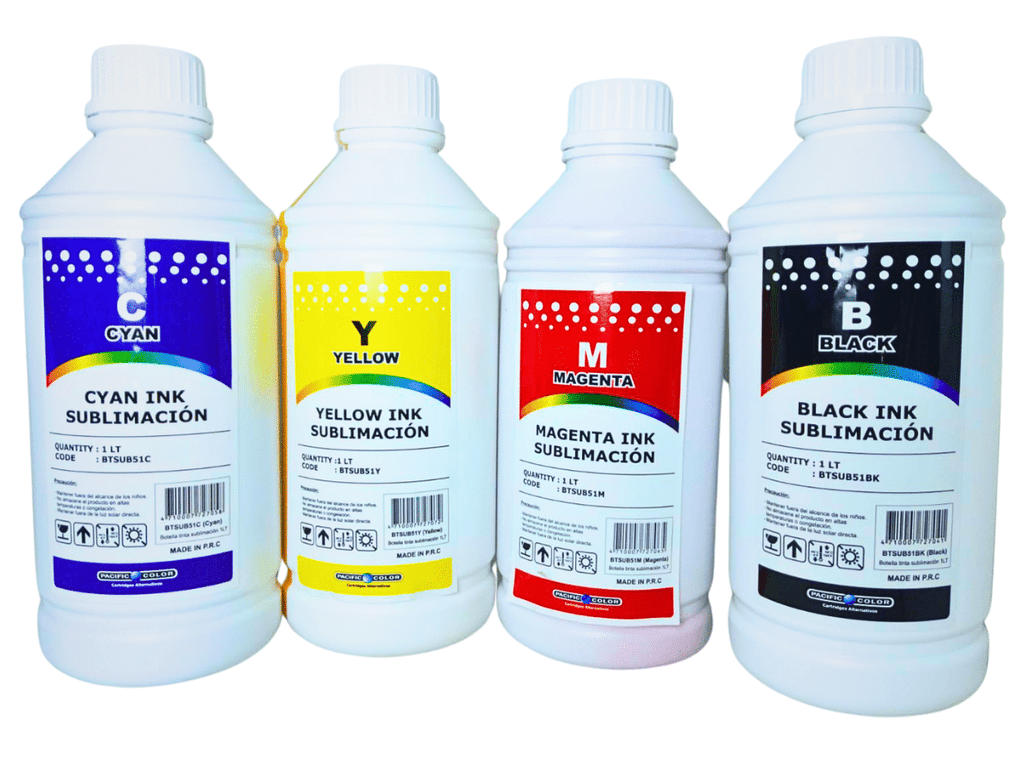 Tintas Para Sublimación Premium: Pack 4 Colores de 1 Litro
