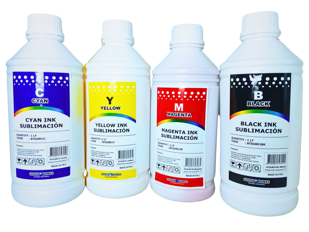 Tintas Para Sublimación Premium: Pack 4 Colores de 1 Litro