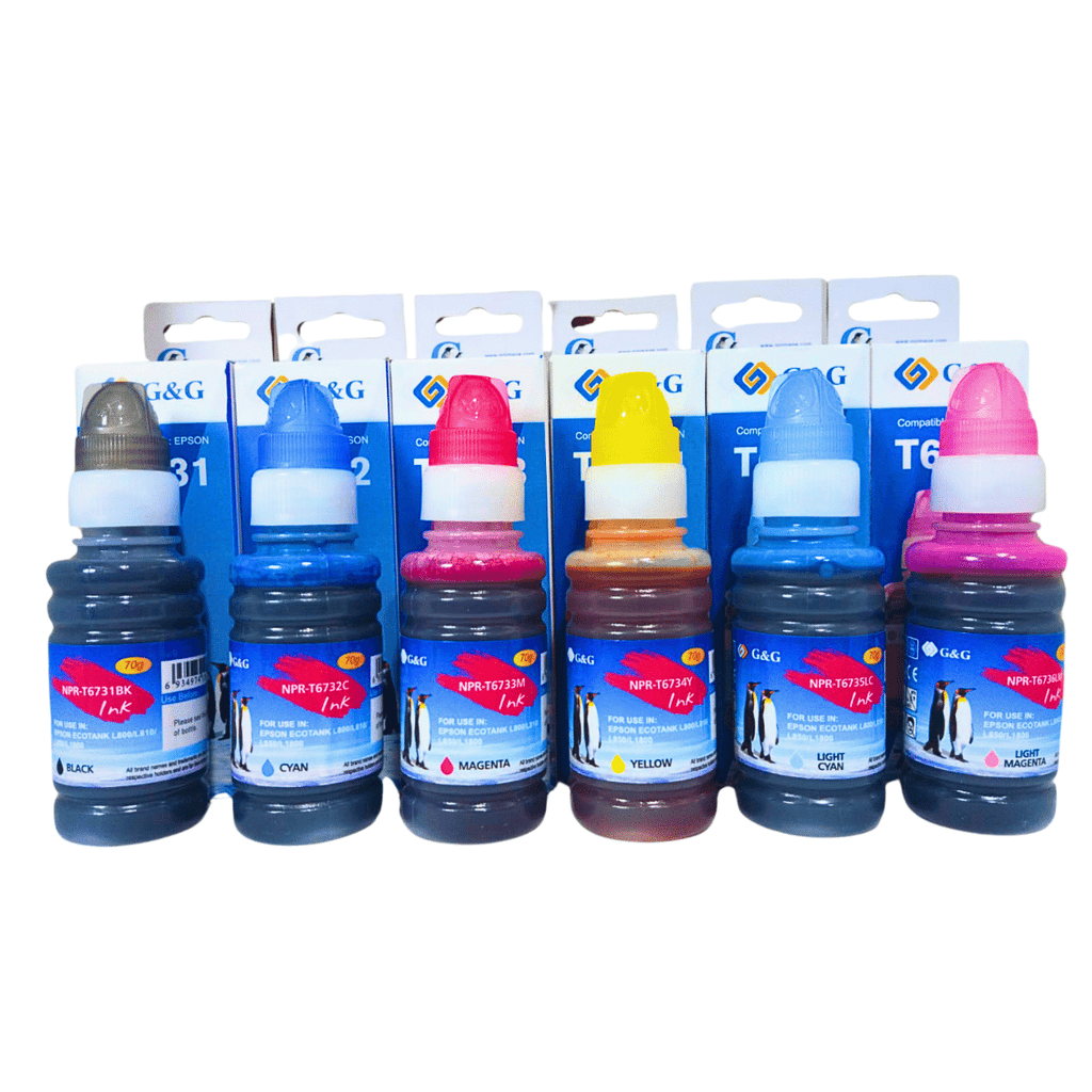Pack 6 Tintas Alternativa Para Epson T673 De 70ml (6 Colores)