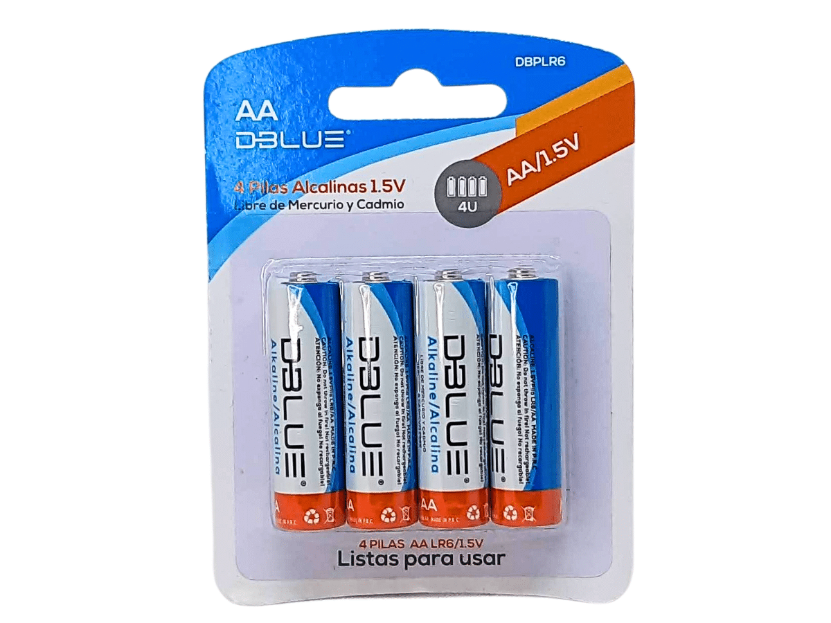Pilas AA Alcalinas 1.5v Dblue Blister De 4 Unidades LR6/1.5v