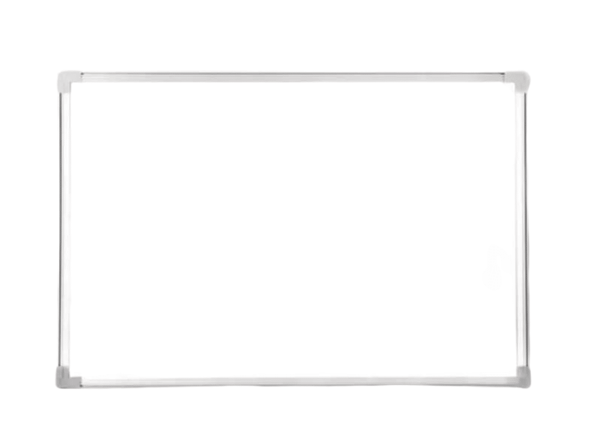 Pizarra Acrílica Magnética 30x40 cm Blanca con Marco De Aluminio
