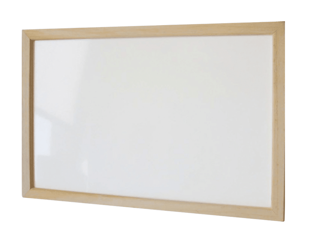 Pizarra Acrílica Blanca 40x60 Cm Con Marco De Madera