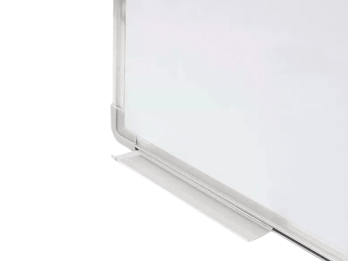 Pizarra Blanca Acrílica 50x70 Cm con Marco De Aluminio Y Soporte