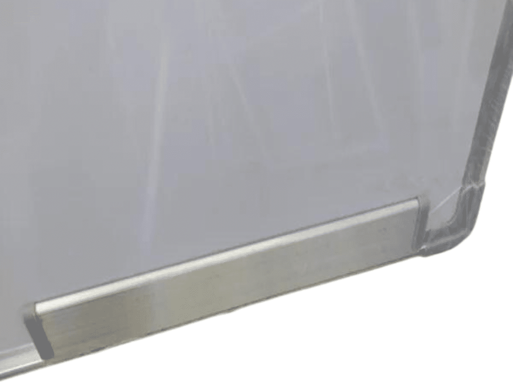 Pizarra Blanca Acrílica 50x70 Cm con Marco De Aluminio Y Soporte