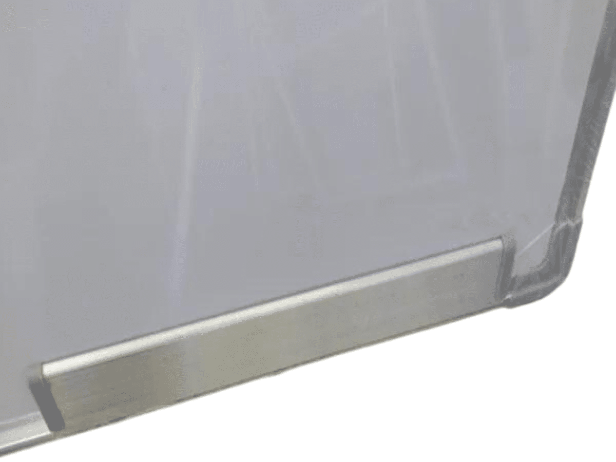 Pizarra Blanca Acrílica 50x70 Cm con Marco De Aluminio Y Soporte