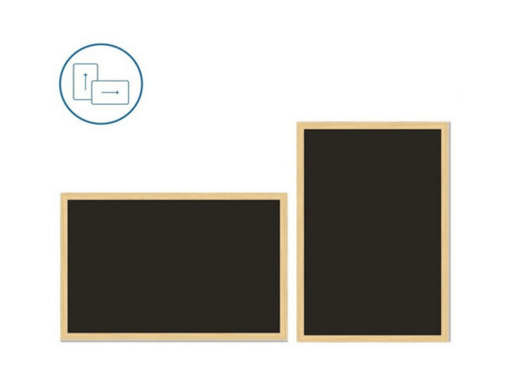 Pizarra Negra de 20x30 cm Para Tiza Con Marco De Madera