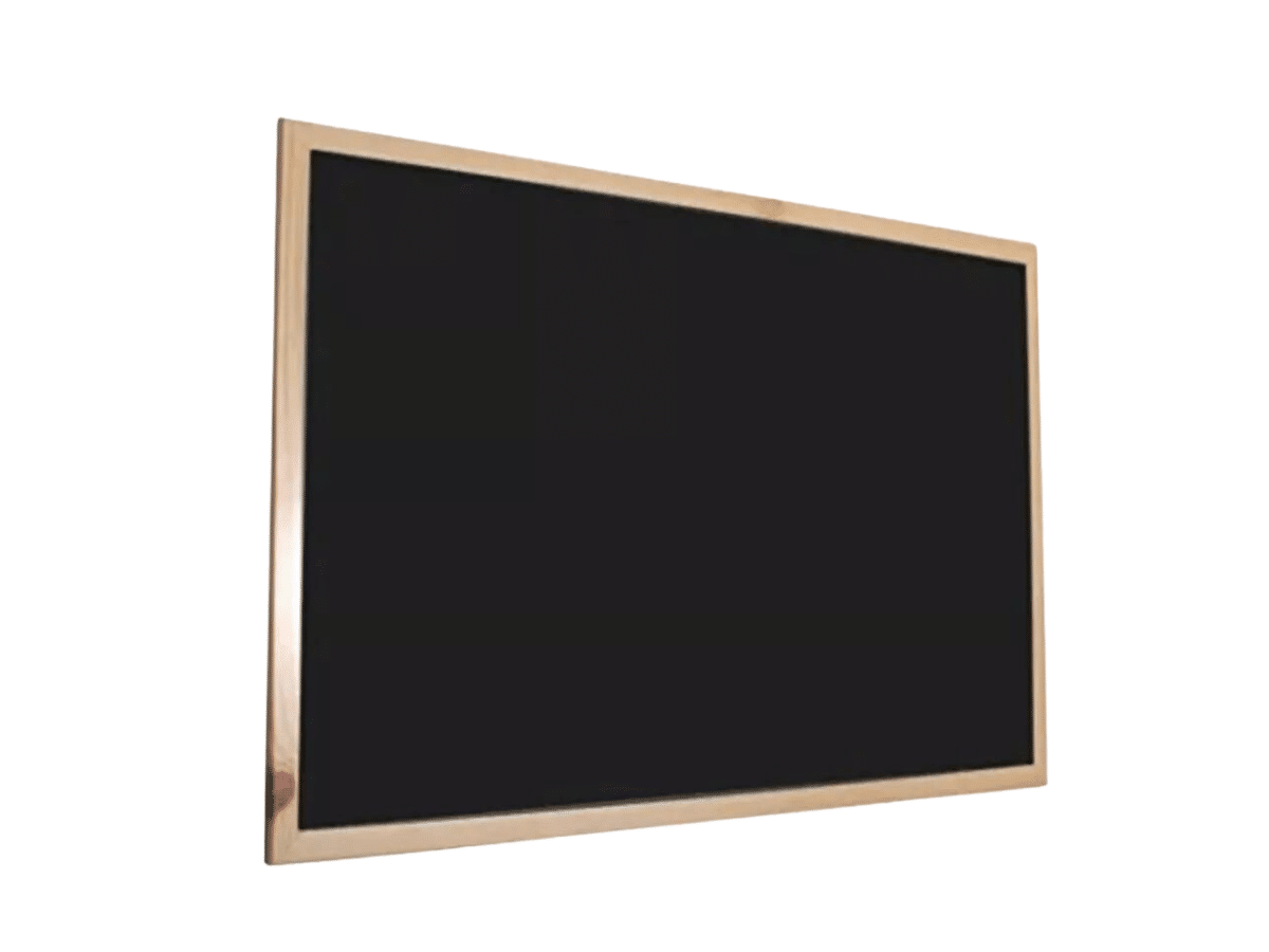 Pizarra Negra de 20x30 cm Para Tiza Con Marco De Madera