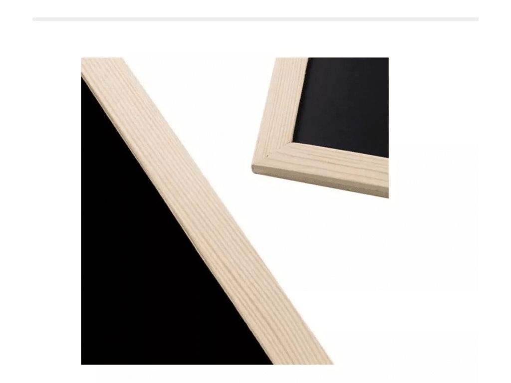 Pizarra Negra de 50x60cm Para Tiza Con Marco De Madera