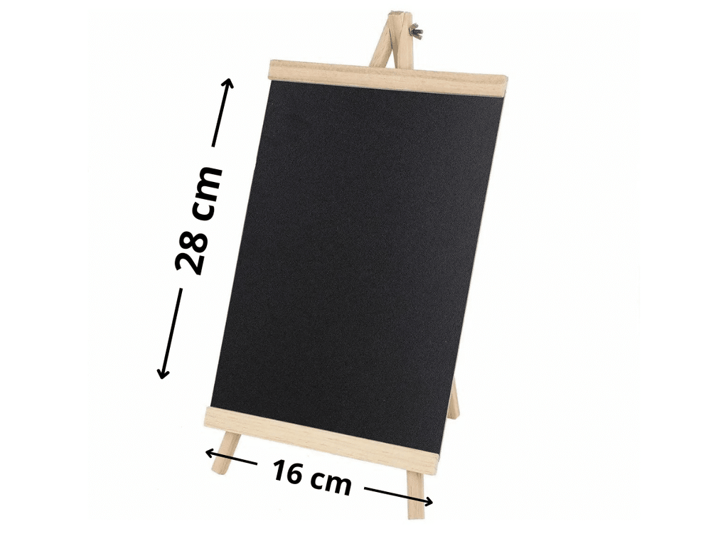Pizarra Negra 16x28cm de Tiza Para Publicidad y Marco De Madera