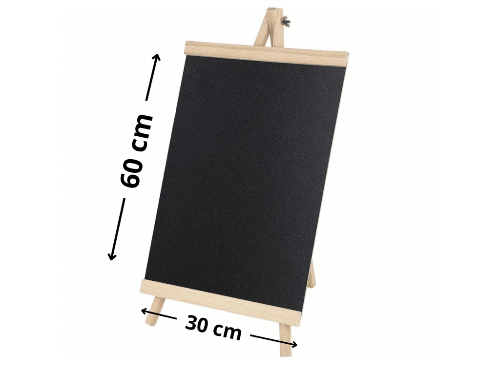 Pizarra Negra 30x60cm De Tiza Para Publicidad y Marco De Madera