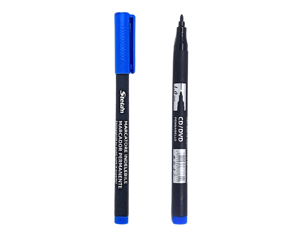 Plumones Permanentes Punta Fina Azul 1.0 mm Pack 12 Marcadores