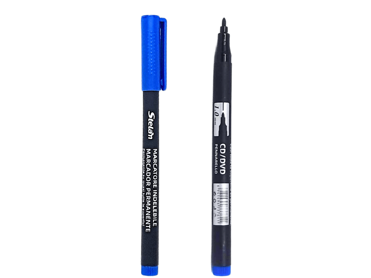 Plumones Permanentes Punta Fina Azul 1.0 mm Pack 12 Marcadores