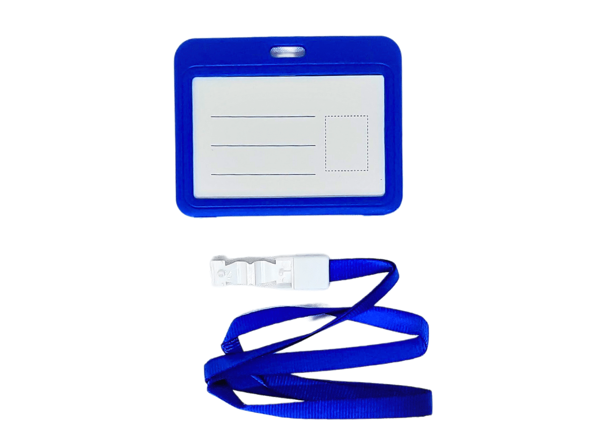 Pack 5 Porta Credenciales De Plástico 100 x 80 mm Con Lanyard