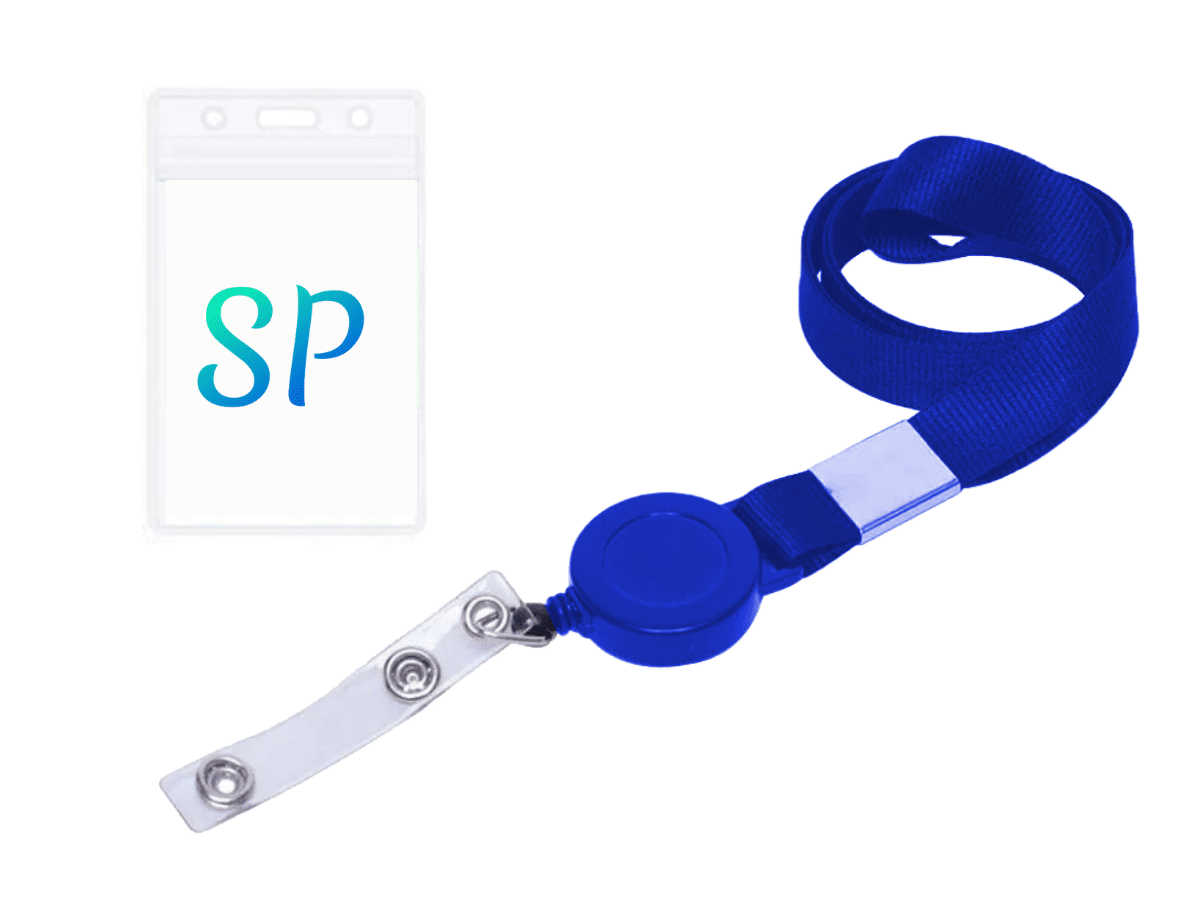 Pack 5 Porta Credenciales Con Lanyard Retráctil 85 x 120 mm