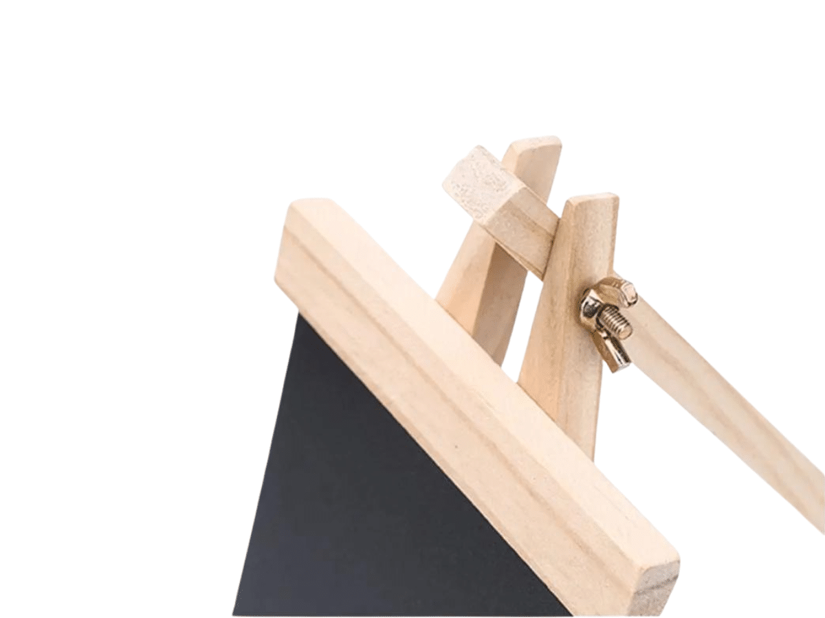 Pizarra Negra 12x23 cm de Tiza Para Publicidad y Marco De Madera