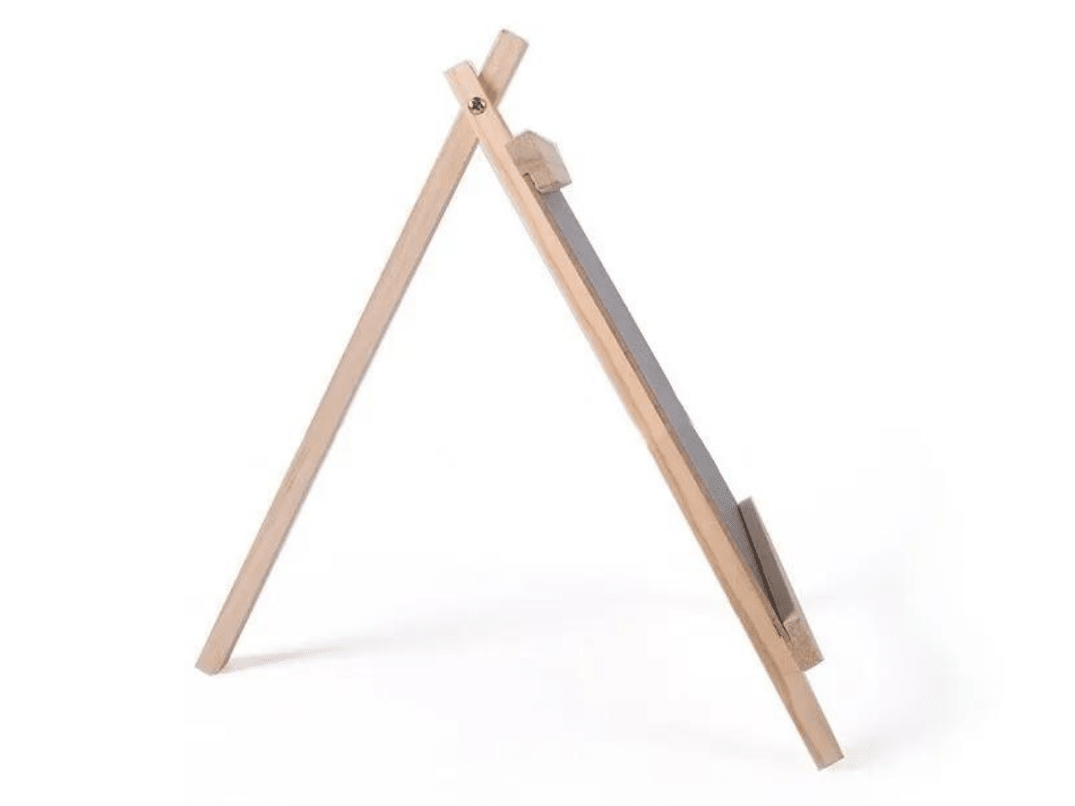 Pizarra Negra 30x60cm De Tiza Para Publicidad y Marco De Madera