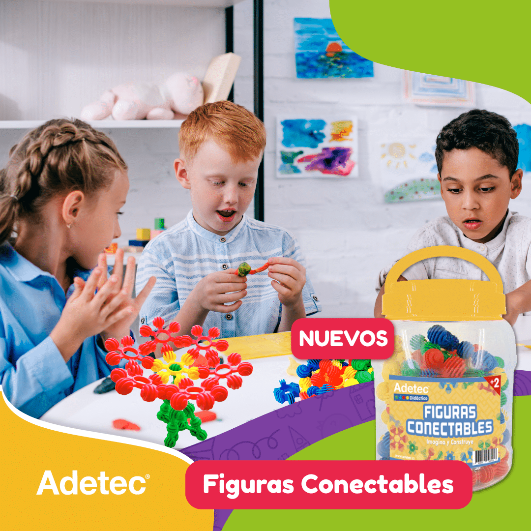 Juego Didáctico Figuras Conectables 60 Piezas Juguetes Adetec 611