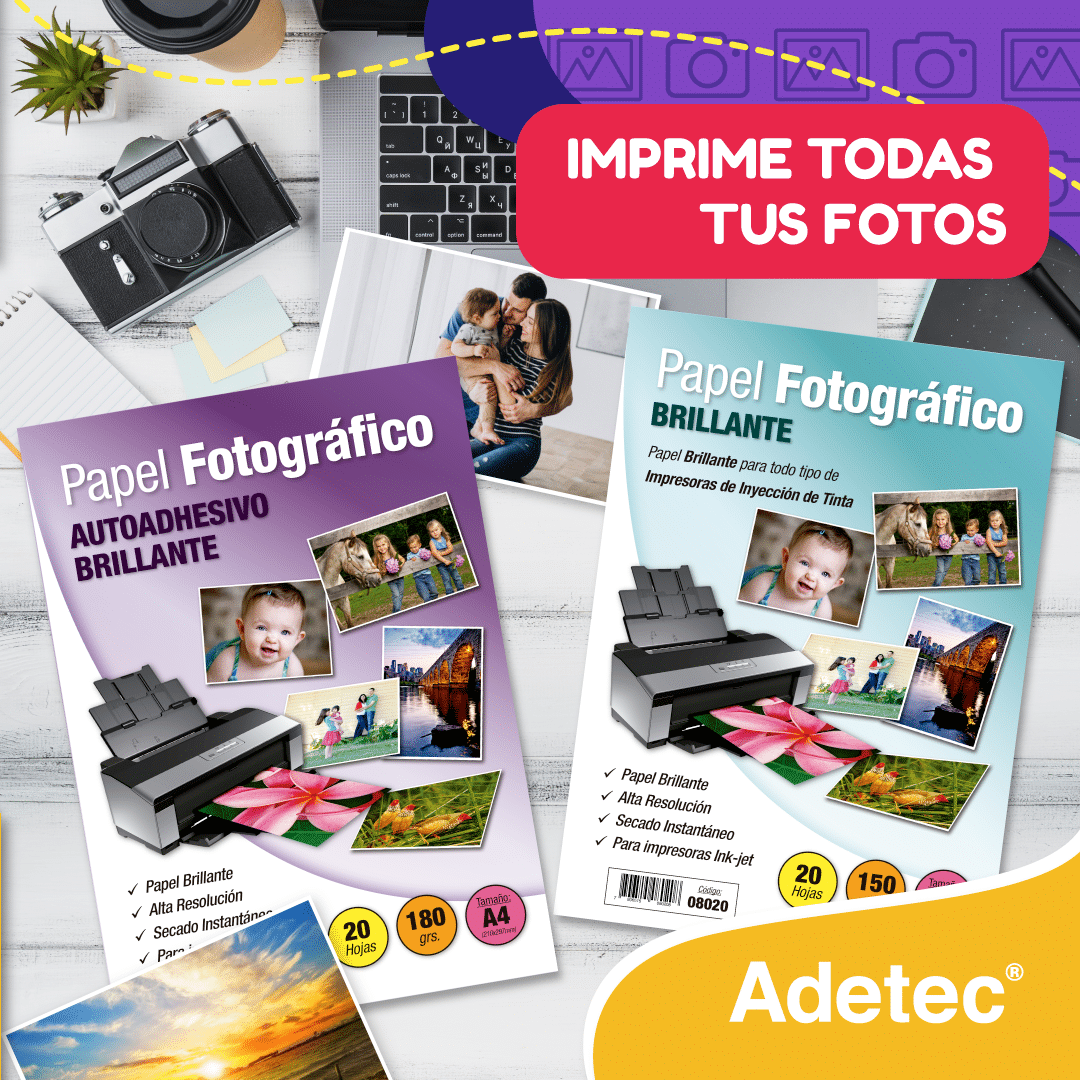 Papel Fotográfico Inkjet Glossy A4 150gr X 20 Hojas - 8020
