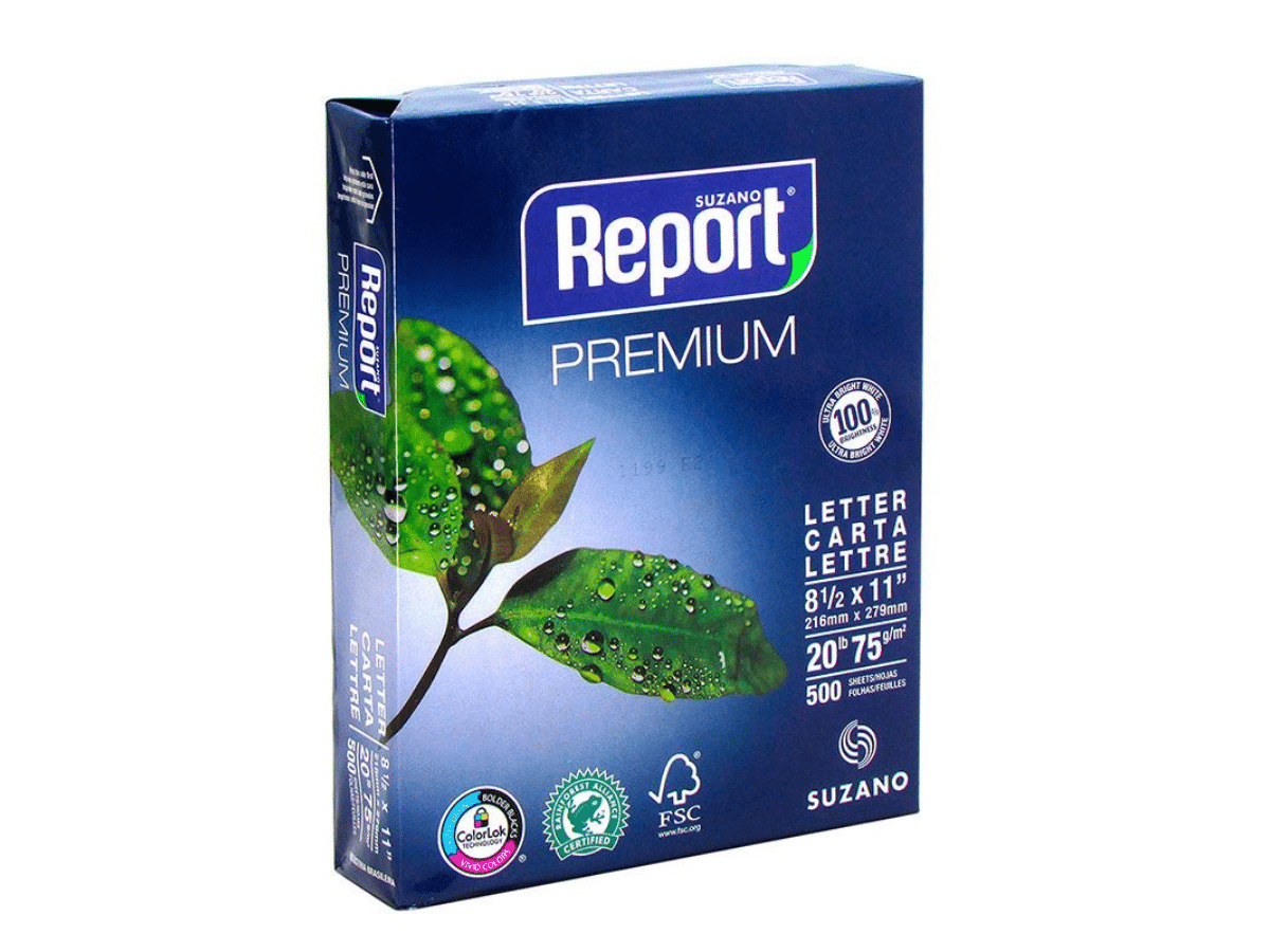 Papel Fotocopia Report Resma Carta 75gr x 500 Hojas