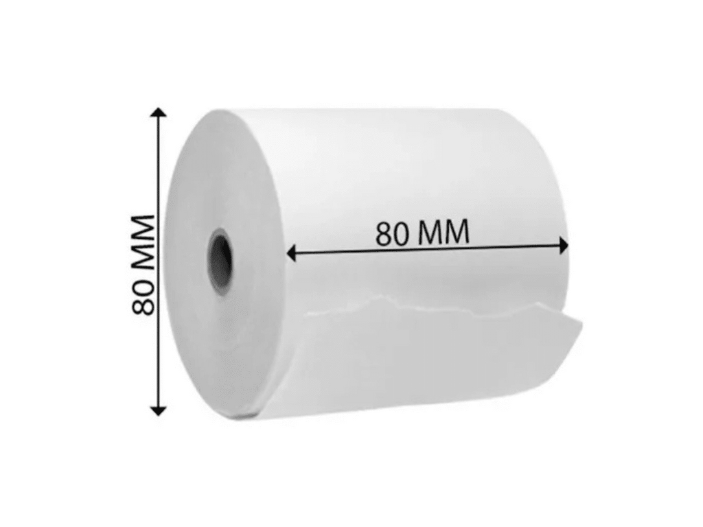 Papel Térmico 80x80 mm De 65 Grs Pack 10 Rollos Térmicos