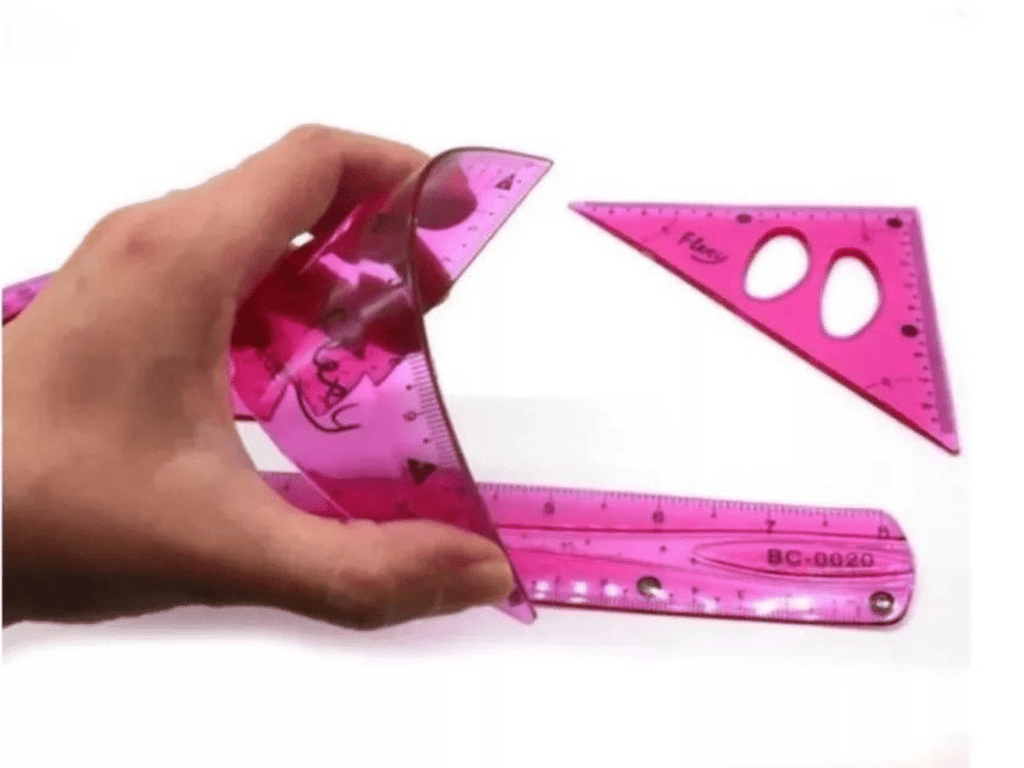Set De Geometría Flexible 30 Cm 4 Tipos De Regla Escolar