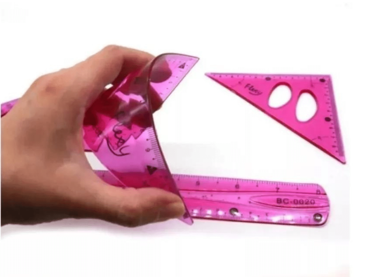 Set De Geometría Flexible 30 Cm 4 Tipos De Regla Escolar